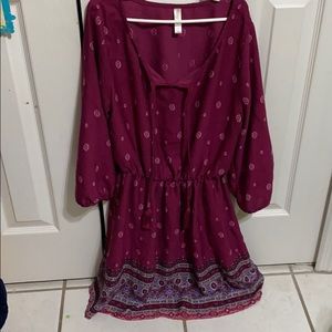 Paisley print flowy dress